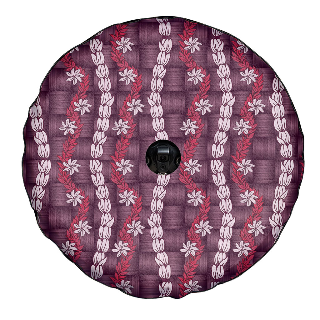 Pikake Maile Tiare Lei Spare Tire Cover Akala Lauhala Pattern
