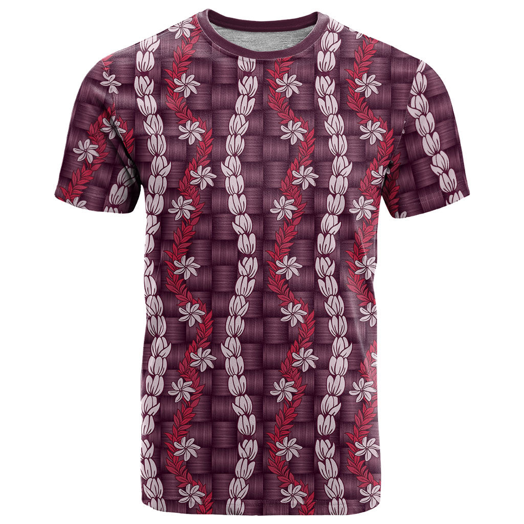 Pikake Maile Tiare Lei T Shirt Akala Lauhala Pattern