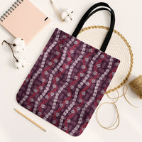 Pikake Maile Tiare Lei Tote Bag Akala Lauhala Pattern