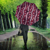 Pikake Maile Tiare Lei Umbrella Akala Lauhala Pattern