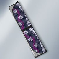 Pikake Maile Tiare Lei Auto Sun Shade Poni Lauhala Pattern