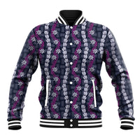 Pikake Maile Tiare Lei Baseball Jacket Poni Lauhala Pattern