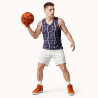 Pikake Maile Tiare Lei Basketball Jersey Poni Lauhala Pattern