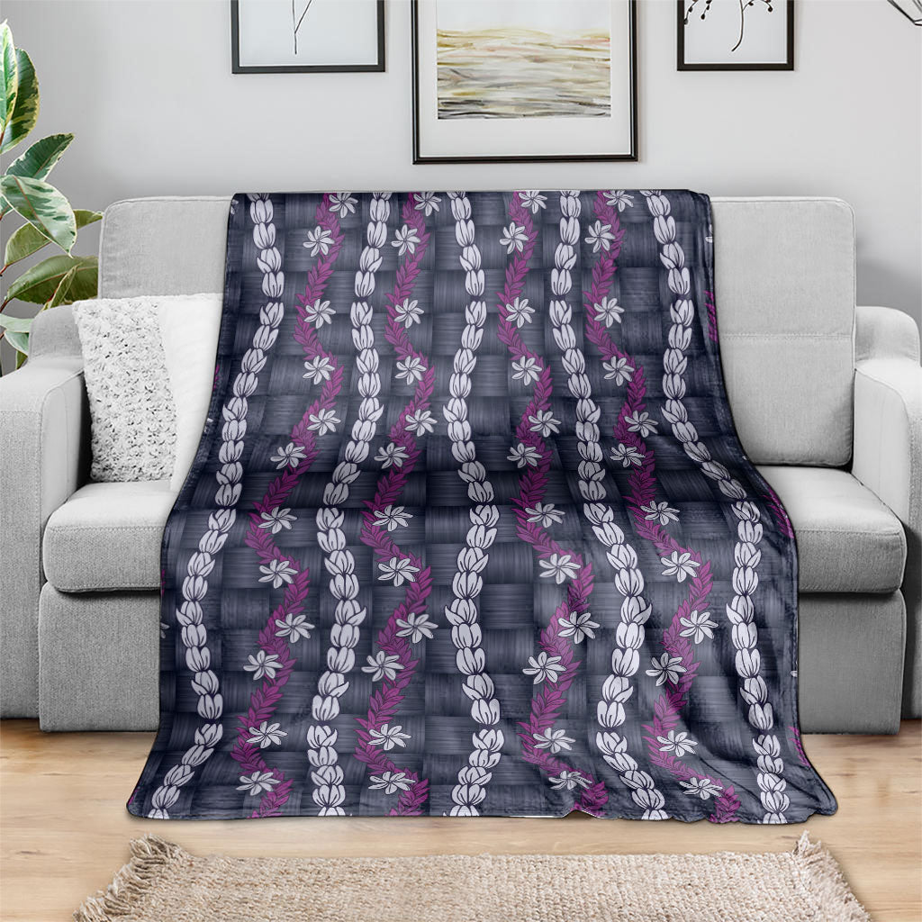 Pikake Maile Tiare Lei Blanket Poni Lauhala Pattern