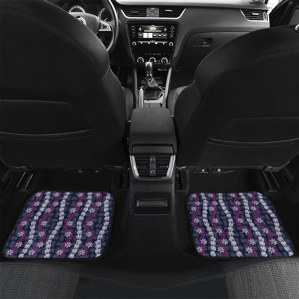 Pikake Maile Tiare Lei Car Mats Poni Lauhala Pattern