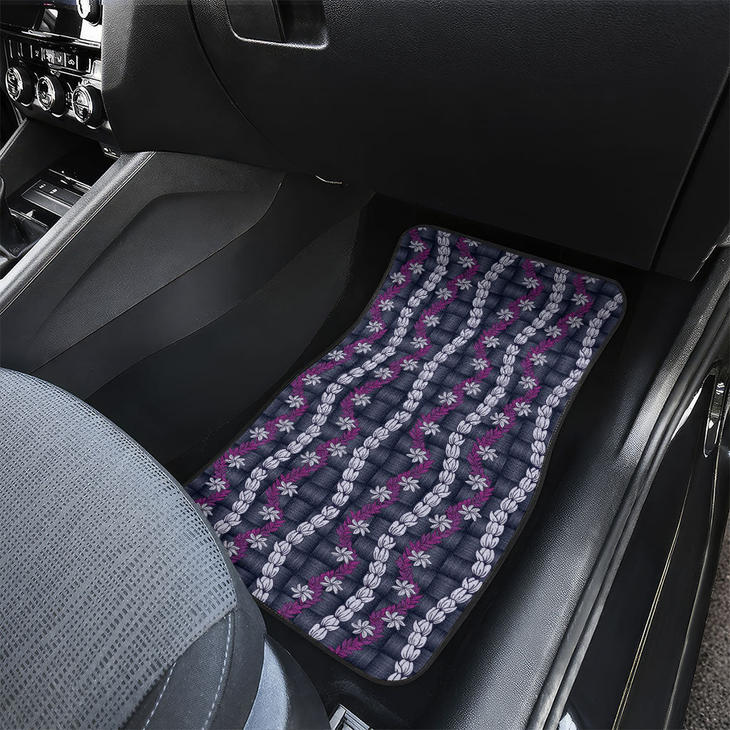 Pikake Maile Tiare Lei Car Mats Poni Lauhala Pattern
