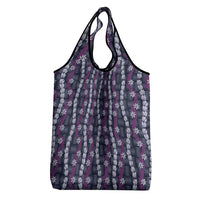 Pikake Maile Tiare Lei Grocery Bag Poni Lauhala Pattern