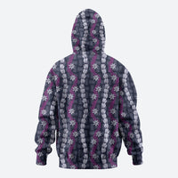 Pikake Maile Tiare Lei Hoodie Poni Lauhala Pattern