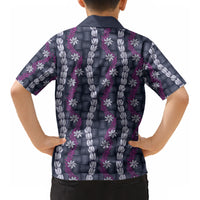 Pikake Maile Tiare Lei Kid Hawaiian Shirt Poni Lauhala Pattern LT01 - Polynesian Pride