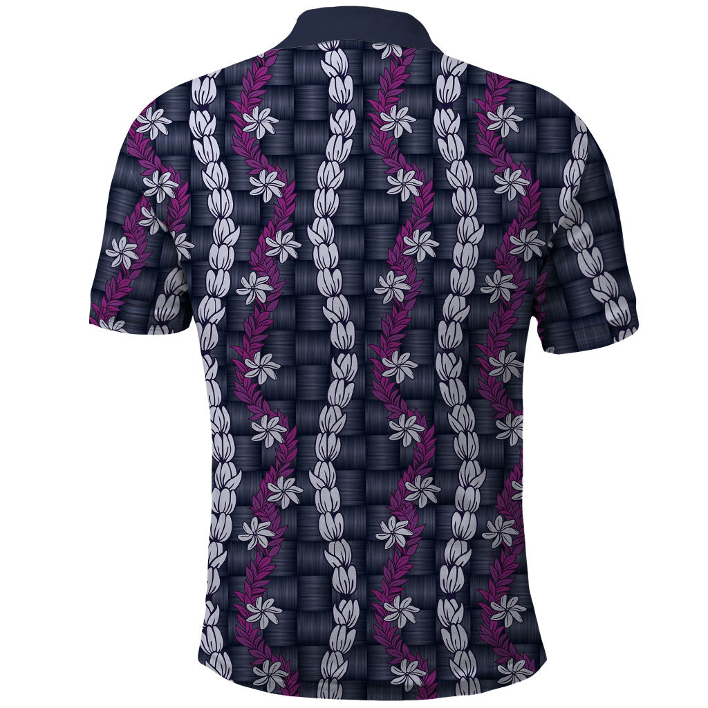Pikake Maile Tiare Lei Polo Shirt Poni Lauhala Pattern