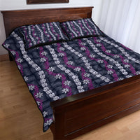 Pikake Maile Tiare Lei Quilt Bed Set Poni Lauhala Pattern