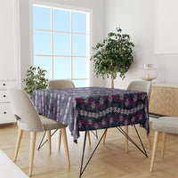 Pikake Maile Tiare Lei Tablecloth Poni Lauhala Pattern