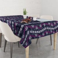 Pikake Maile Tiare Lei Tablecloth Poni Lauhala Pattern