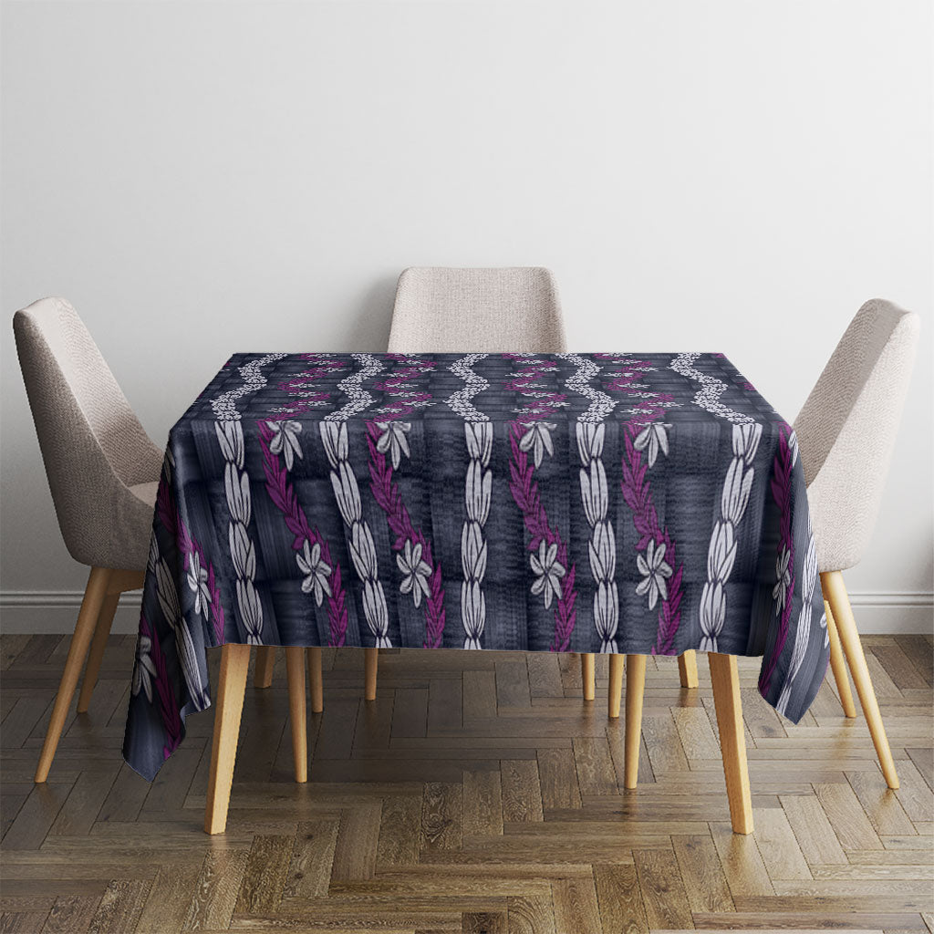 Pikake Maile Tiare Lei Tablecloth Poni Lauhala Pattern