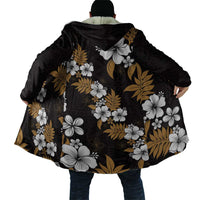 Hawaiian Hibiscus Tribal Floral Brown Cloak Polynesian Tapa Pattern - Polynesian Pride