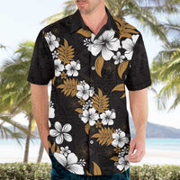 Hawaiian Hibiscus Tribal Floral Brown Hawaiian Shirt Polynesian Tapa Pattern - Polynesian Pride
