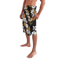 Hawaiian Hibiscus Tribal Floral Brown Lavalava Polynesian Tapa Pattern - Polynesian Pride
