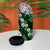 Hawaiian Hibiscus Tribal Floral Green 4 in 1 Can Cooler Tumbler Polynesian Tapa Pattern - Polynesian Pride