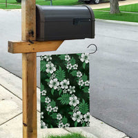 Hawaiian Hibiscus Tribal Floral Green Garden Flag Polynesian Tapa Pattern - Polynesian Pride