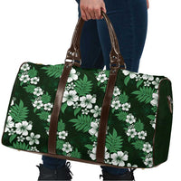 Hawaiian Hibiscus Tribal Floral Green Travel Bag Polynesian Tapa Pattern - Polynesian Pride