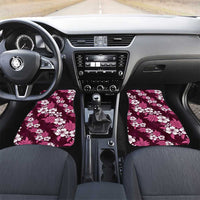 Hawaiian Hibiscus Tribal Floral Pink Car Mats Polynesian Tapa Pattern - Polynesian Pride