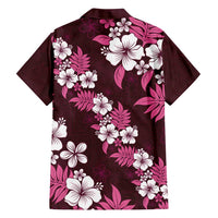 Hawaiian Hibiscus Tribal Floral Pink Family Matching Puletasi and Hawaiian Shirt Polynesian Tapa Pattern - Polynesian Pride