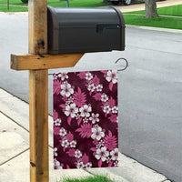 Hawaiian Hibiscus Tribal Floral Pink Garden Flag Polynesian Tapa Pattern - Polynesian Pride