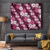 Hawaiian Hibiscus Tribal Floral Pink Tapestry Polynesian Tapa Pattern - Polynesian Pride