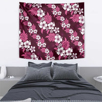 Hawaiian Hibiscus Tribal Floral Pink Tapestry Polynesian Tapa Pattern - Polynesian Pride