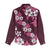 Hawaiian Hibiscus Tribal Floral Pink Women Casual Shirt Polynesian Tapa Pattern - Polynesian Pride