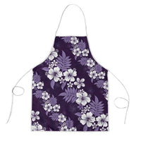Hawaiian Hibiscus Tribal Floral Purple Apron Polynesian Tapa Pattern - Polynesian Pride