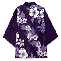 Hawaiian Hibiscus Tribal Floral Purple Kimono Polynesian Tapa Pattern - Polynesian Pride