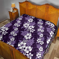 Hawaiian Hibiscus Tribal Floral Purple Quilt Polynesian Tapa Pattern - Polynesian Pride