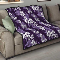 Hawaiian Hibiscus Tribal Floral Purple Quilt Polynesian Tapa Pattern - Polynesian Pride