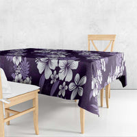 Hawaiian Hibiscus Tribal Floral Purple Tablecloth Polynesian Tapa Pattern - Polynesian Pride
