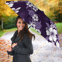 Hawaiian Hibiscus Tribal Floral Purple Umbrella Polynesian Tapa Pattern - Polynesian Pride