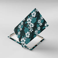 Hawaiian Hibiscus Tribal Floral Teal Canvas Wall Art Polynesian Tapa Pattern - Polynesian Pride