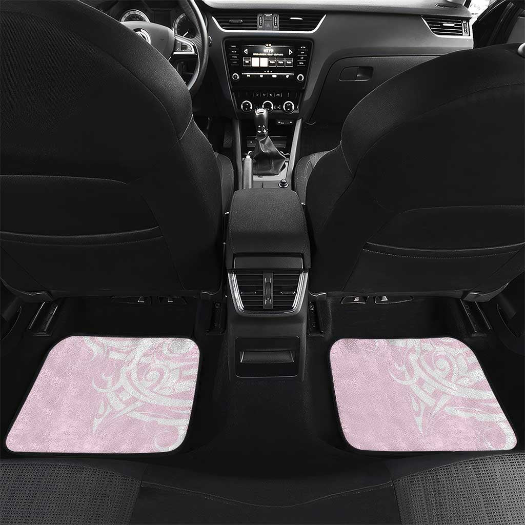 Personalised Aotearoa Breast Cancer Car Mats New Zealand Maori Pattern