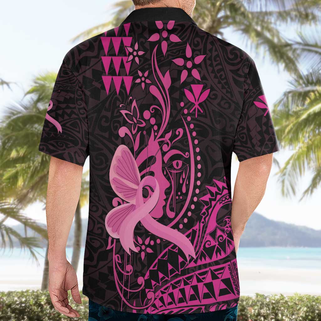Hawaii Breast Cancer Hawaiian Shirt Girl Floral Kakau Pattern