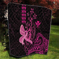 Hawaii Breast Cancer Quilt Girl Floral Kakau Pattern