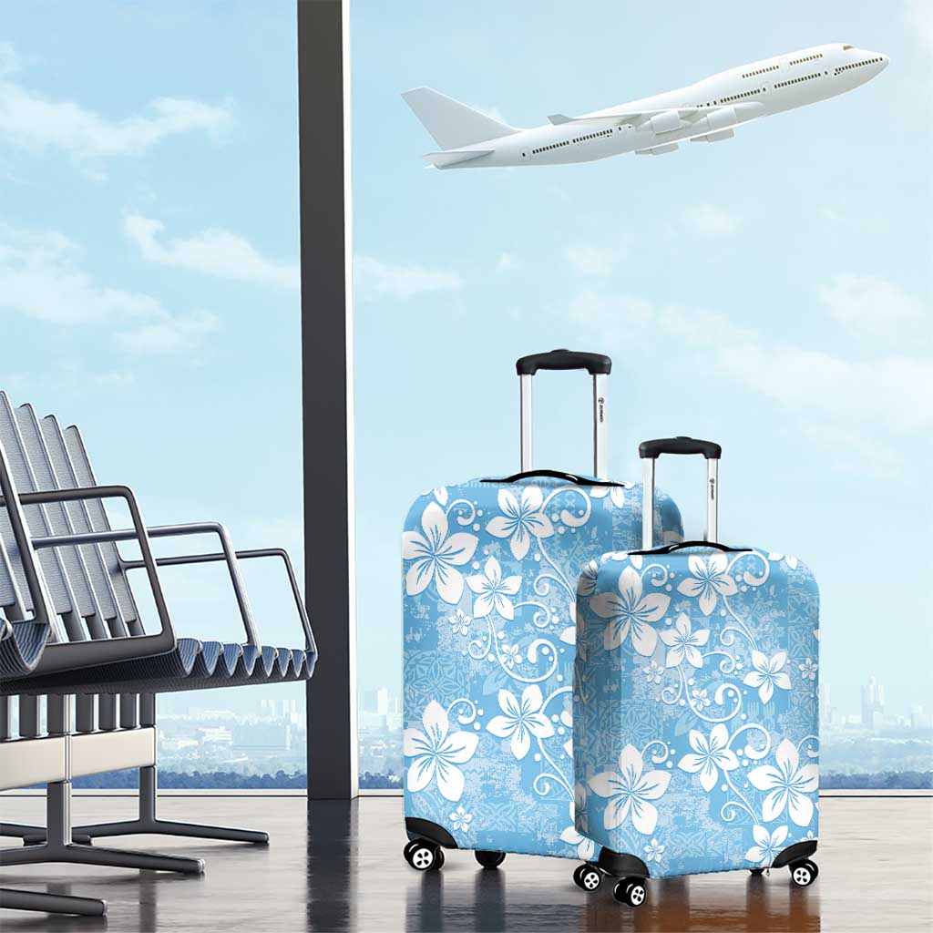 Fiji Tapa Pattern Luggage Cover Plumeria Floral LT01 - Polynesian Pride