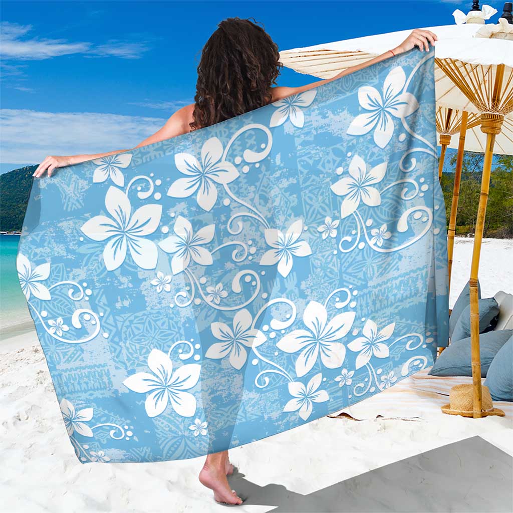 Fiji Tapa Pattern Sarong Plumeria Floral