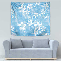 Fiji Tapa Pattern Tapestry Plumeria Floral LT01 - Polynesian Pride