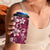 Plumeria Floral Tapa Pattern Ruby Pink 4 in 1 Can Cooler Tumbler