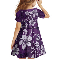 Plumeria Floral Tapa Pattern Amethyst Purple Family Matching Tank Maxi Dress and Hawaiian Shirt