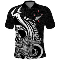 New Zealand Waitangi Day Polo Shirt Aotearoa Te Tiriti O Waitangi Kiwi Black Version LT01 Black - Polynesian Pride