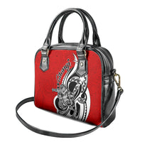 New Zealand Waitangi Day Shoulder Handbag Aotearoa Te Tiriti O Waitangi Kiwi Red Version LT01 - Polynesian Pride