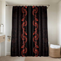 Hawaii Japan Koi Fish Red Bathroom Set Tapa Pattern LT01 Shower Curtain Only Red - Polynesian Pride