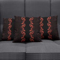 Hawaii Japan Koi Fish Red Pillow Cover Tapa Pattern LT01 - Polynesian Pride