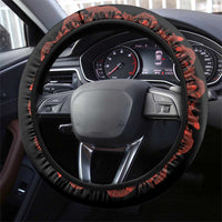Hawaii Japan Koi Fish Red Steering Wheel Cover Tapa Pattern LT01 - Polynesian Pride